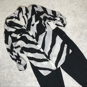 Express Zebra Portofino Shirt Size Small